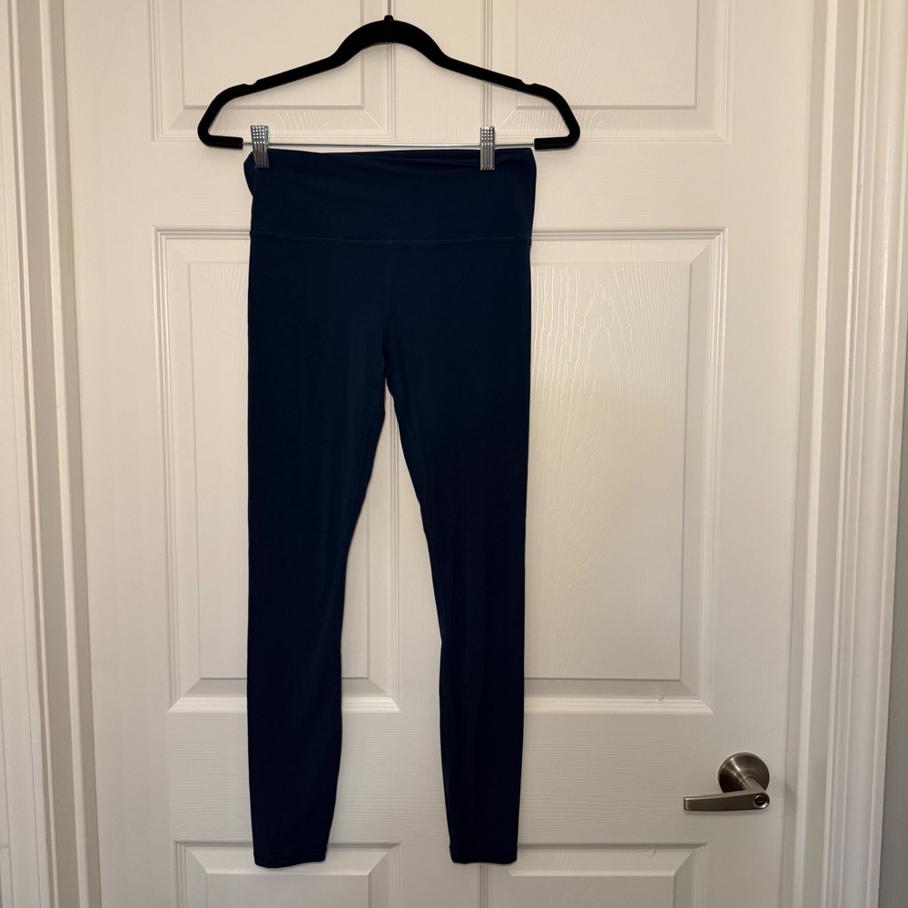 Athleta‎ High Rise Leggings Navy Blue Small Tall Athletic Yoga Workout